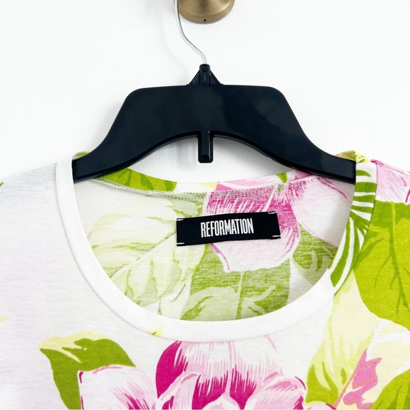 Reformation Floral Tropical Oversized T-Shirt/Tunic Shirt Size Small (S) - Picture 4 of 7